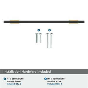 7-9/16" Urbanite Cabinet Pull, Champagne Bronze/Matte Black Alt 1 - Image