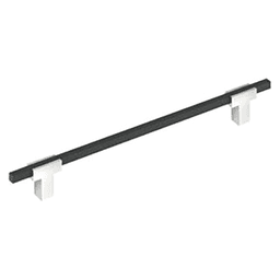 8-13/16" Urbanite Cabinet Pull, Polished Chrome/Matte Black Main - Image