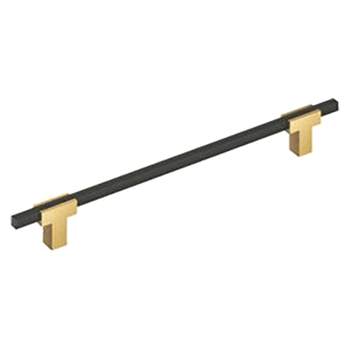 8-13/16" Urbanite Cabinet Pull, Champagne Bronze/Matte Black Main - Image