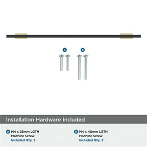 10-1/16" Urbanite Cabinet Pull, Champagne Bronze/Matte Black Alt 1 - Image