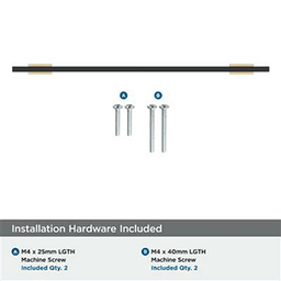 10-1/16" Urbanite Cabinet Pull, Champagne Bronze/Matte Black Alt 1 - Image