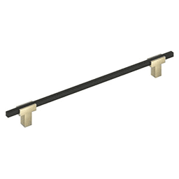 10-1/16" Urbanite Cabinet Pull, Golden Champagne/Matte Black Main - Image