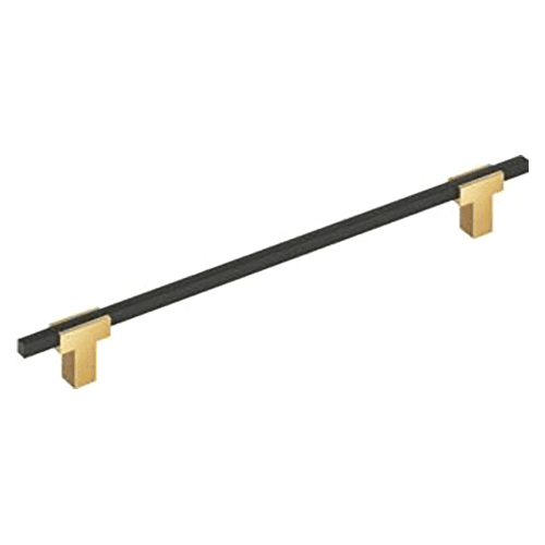 10-1/16" Urbanite Cabinet Pull, Champagne Bronze/Matte Black Main - Image