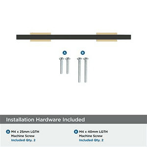 3-3/4" Urbanite Cabinet Pull, Champagne Bronze/Matte Black Alt 1 - Image