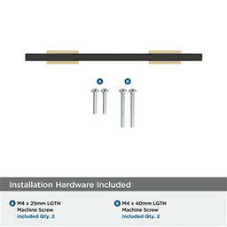 3-3/4" Urbanite Cabinet Pull, Champagne Bronze/Matte Black Alt 1 - Image