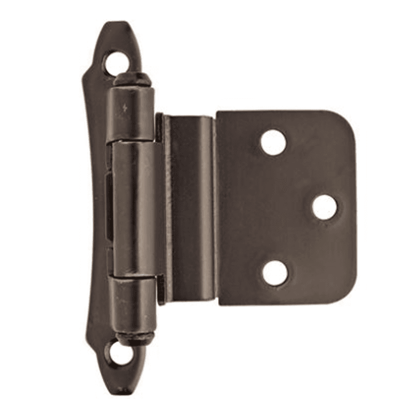 3/8" Inset Face Mount Hinge, Imperia Design, Self-Closing, Satin Nickel - Alt Image 1