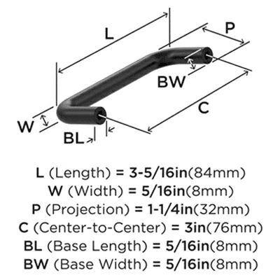 3" Wire Pulls Cabinet Pull, Oil-rubbed Bronze Alt 2 - Image