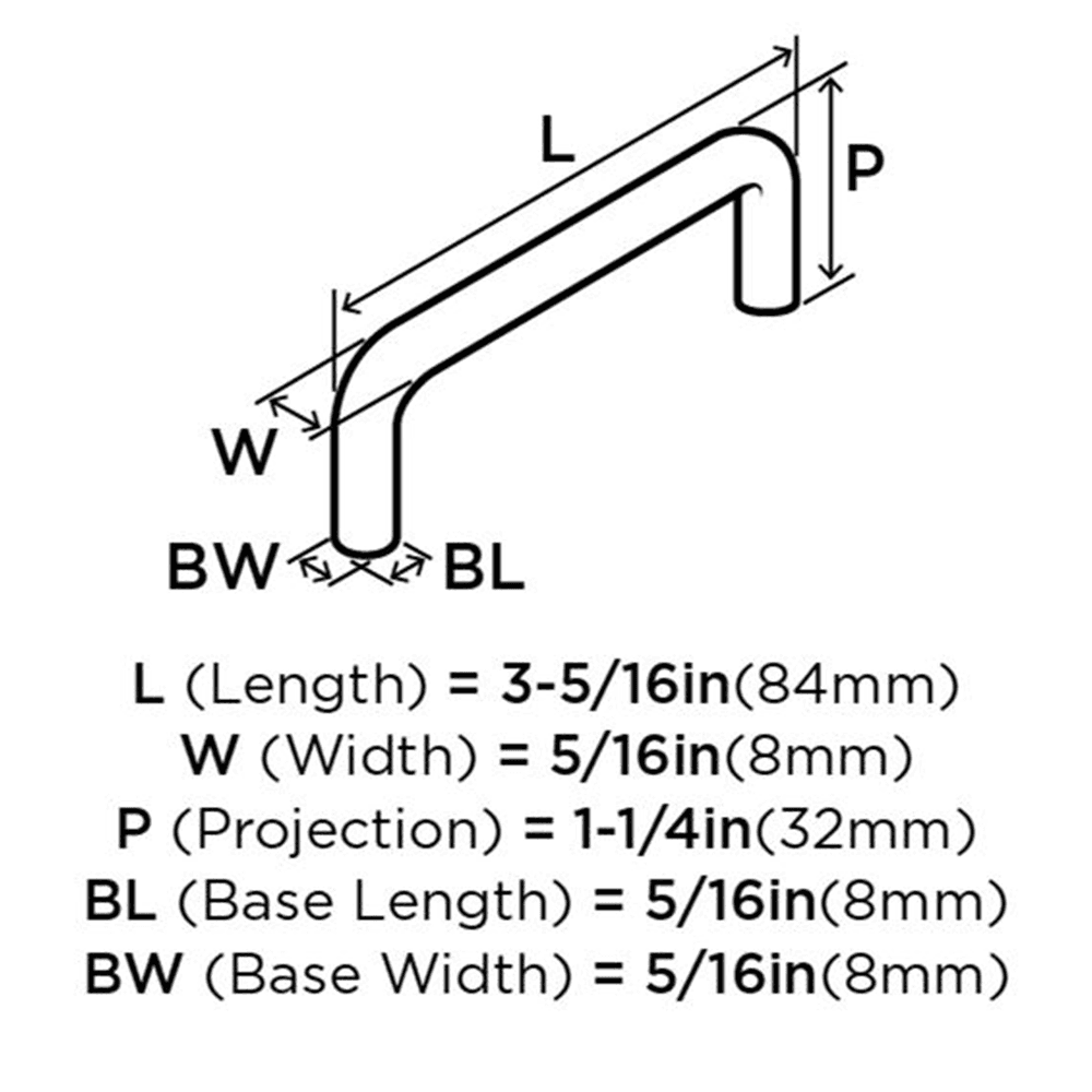 Bar Pull with #8-32 x 1" LGTH T.H. Machine Screw