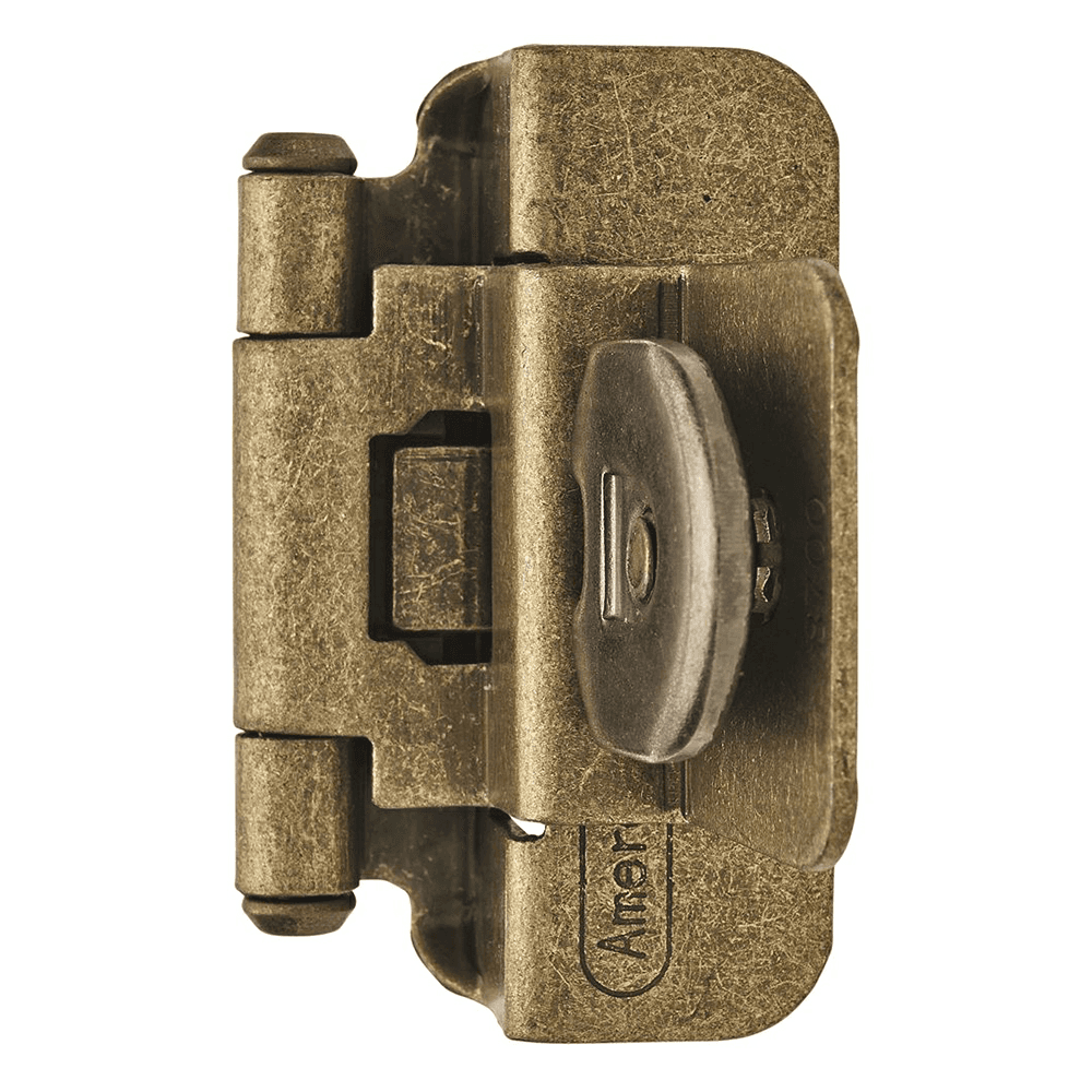 Double Demountable Hinge, Self-Closing, 3/8" Inset, Burnished Brass - Main Image