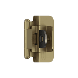 Double Demountable Hinge, Self-Closing, 3/8" Inset, Burnished Brass - Main Image