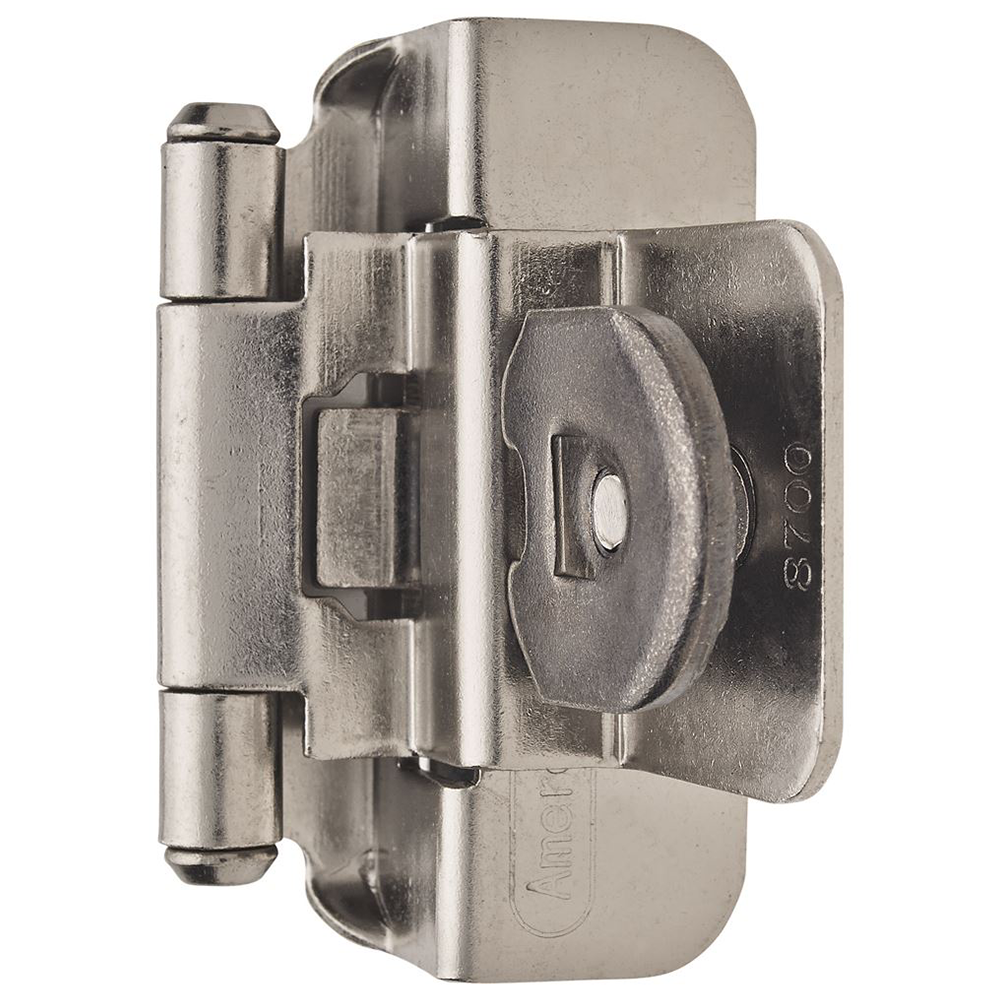 Double Demountable Hinge, Self-Closing, 3/8" Inset, Satin Nickel - Main Image