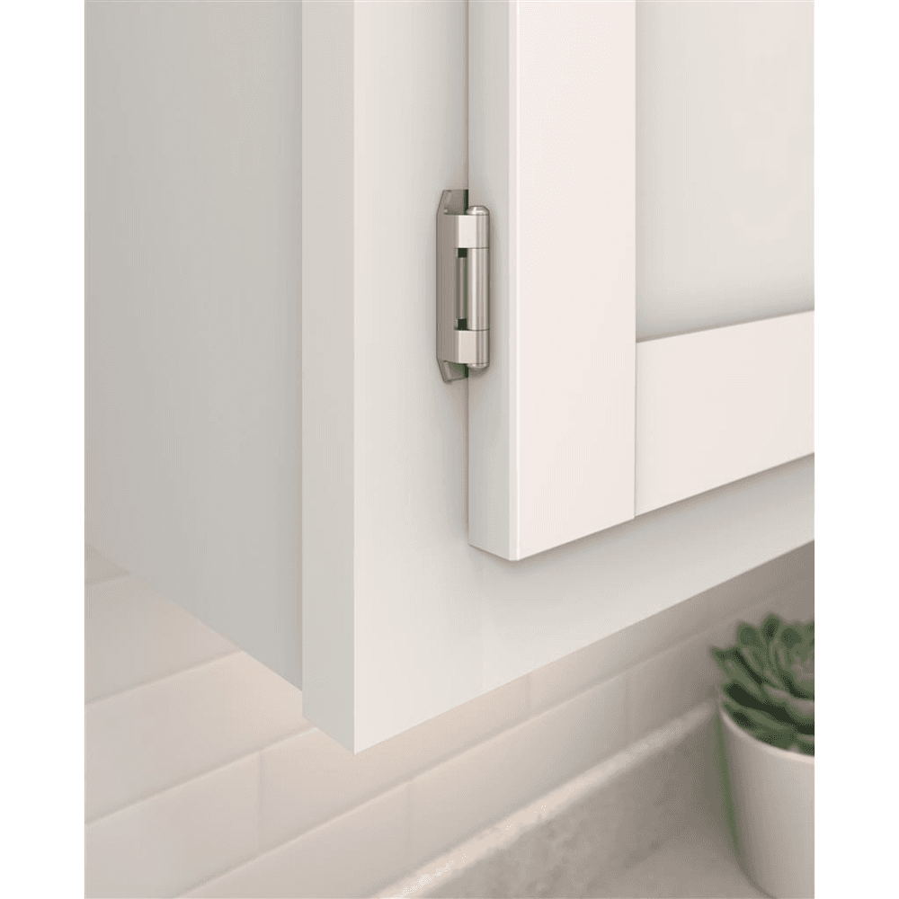 Double Demountable HingeSelf-Closing, 3/8" Inset, Sterling Nickel-Plated - Beauty Shot