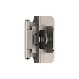 Double Demountable Hinge, Self-Closing, 1/2" Overlay, Satin Nickel - Main Image