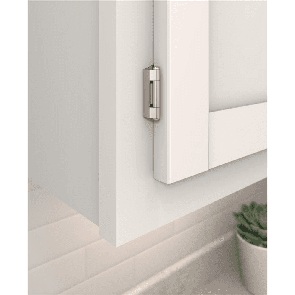 Double Demountable Hinge, Self-Closing, 3/8", Inset, Satin Nickel - Beauty Shot