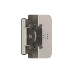 Double Demountable Hinge, Self-Closing, 1/2" Overlay, Satin Nickel-Plated - Main Image