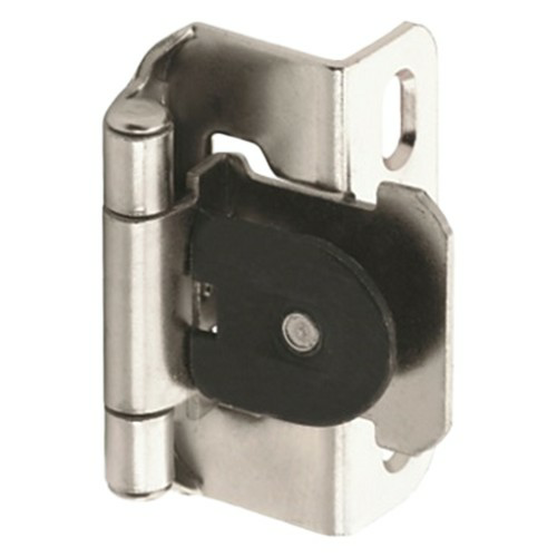 Single Demountable Hinge, Self-Closing, 1/2" Overlay, Satin Nickel - Alt Image 1