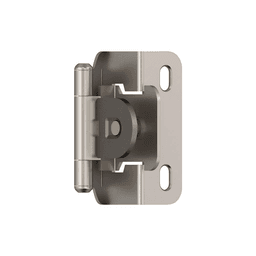 Single Demountable Hinge, Self-Closing, 1/2" Overlay, Satin Nickel - Main Image