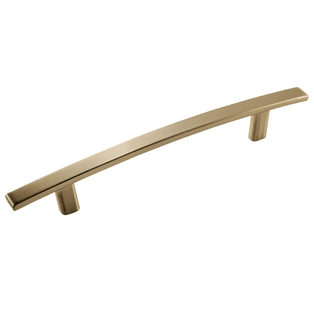 Amerock Cyprus Bar Pull - 5-1/16" in Golden Champagne - Installed on Cabinet