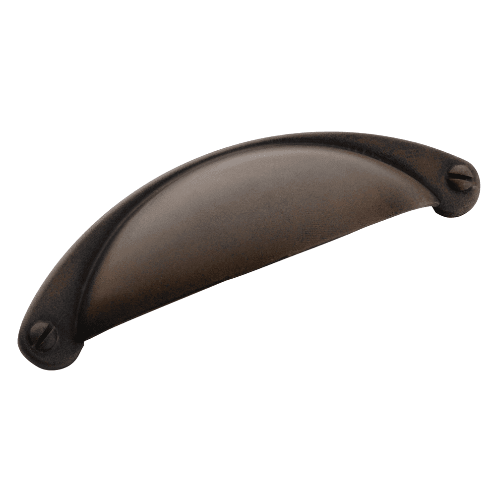 Oil-Rubbed Bronze 2-1/2" Amerock Essential''''Z&trade; Cup Pull on Cabinet Door