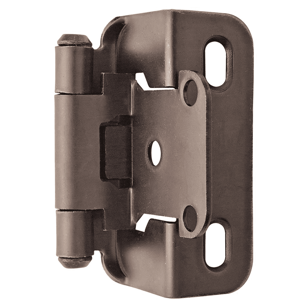 1/2" Partial Wrap Hinge, Self-Closing, Oil Rubbed Bronze - Main Image