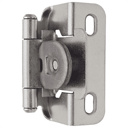 Single Demountable Hinge, Self-Closing, 1/2" Overlay, Satin Nickel - Main Image