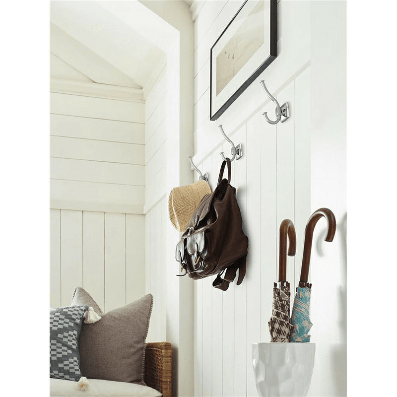 5-1/4&quot; x 5-1/4&quot; Kinsale Double Prong Decorative Wall Hook, Champagne Bronze Alt 3 - Image