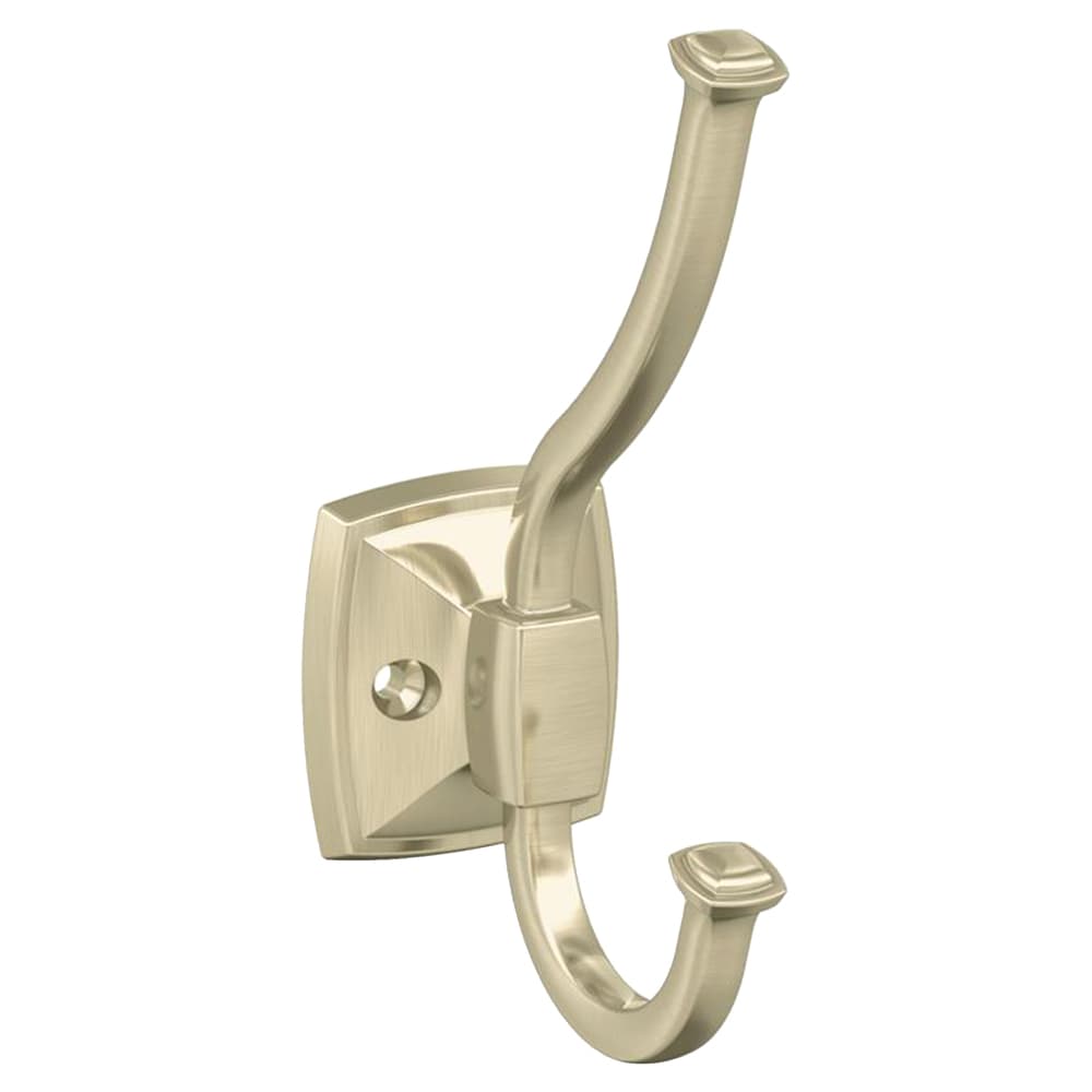 5-1/4&quot; x 5-1/4&quot; Kinsale Double Prong Decorative Wall Hook, Golden Champagne Main - Image