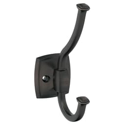 5-1/4&quot; x 5-1/4&quot; Kinsale Double Prong Decorative Wall Hook, Oil-Rubbed Bronze Main - Image