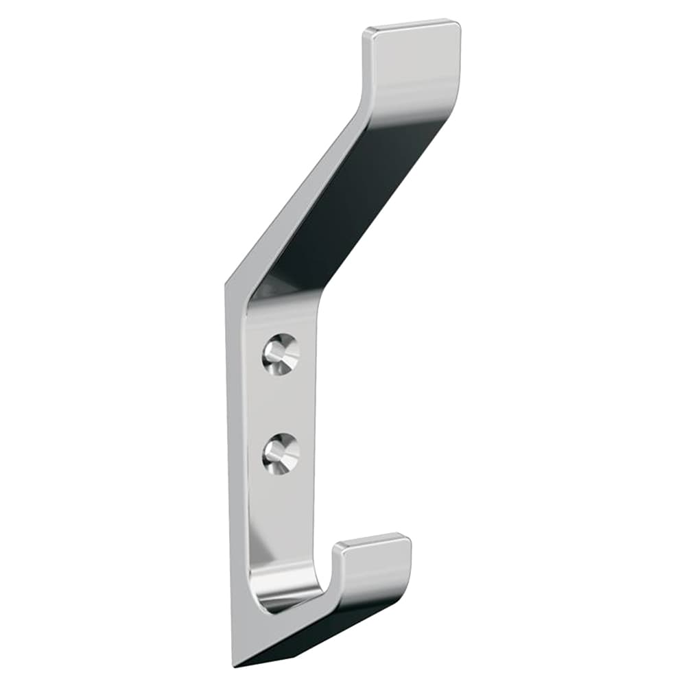 5-7/16&quot; x 5-7/16&quot; Emerge Double Prong Decorative Wall Hook, Matte Black Alt 1 - Image