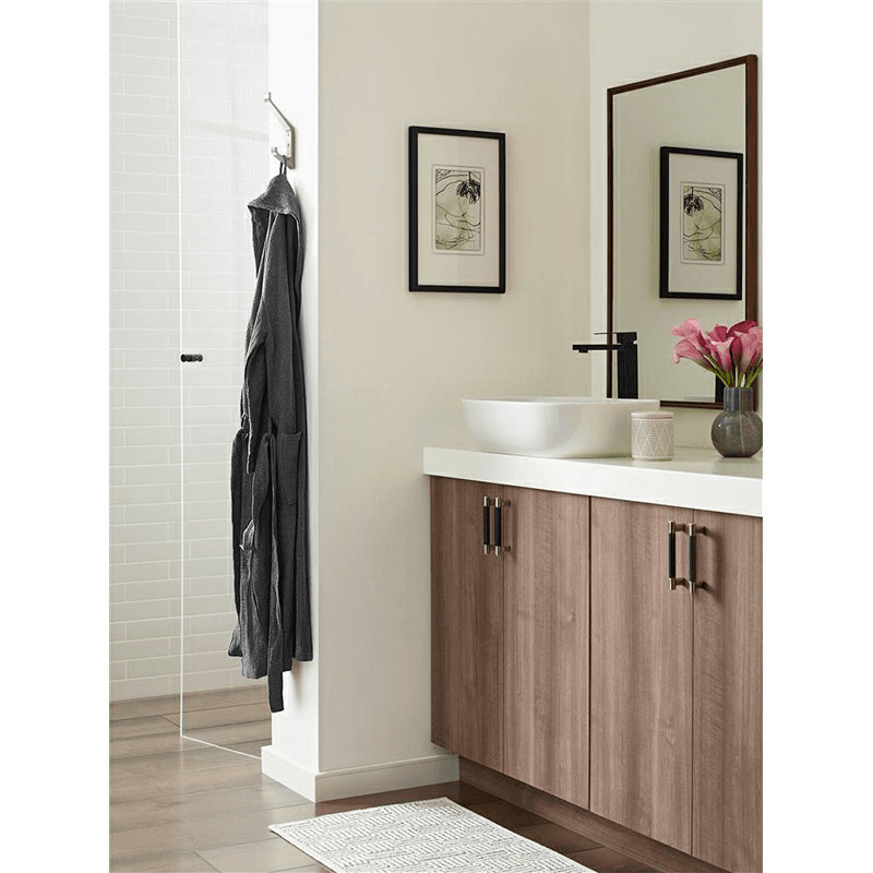 5-7/16&quot; x 5-7/16&quot; Emerge Double Prong Decorative Wall Hook, Champagne Bronze Alt 2 - Image