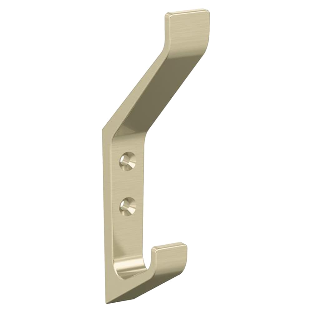 5-7/16&quot; x 5-7/16&quot; Emerge Double Prong Decorative Wall Hook, Golden Champagne Main - Image