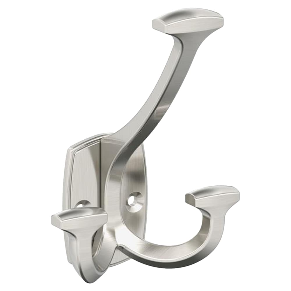 4-9/16&quot; x 4-9/16&quot; Vicinity Triple Prong Decorative Wall Hook, Satin Nickel Main - Image