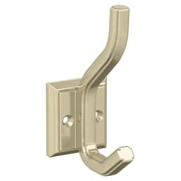 4-1/2&quot; x 4-1/2&quot; Aliso Double Prong Decorative Wall Hook, Golden Champagne Main - Image