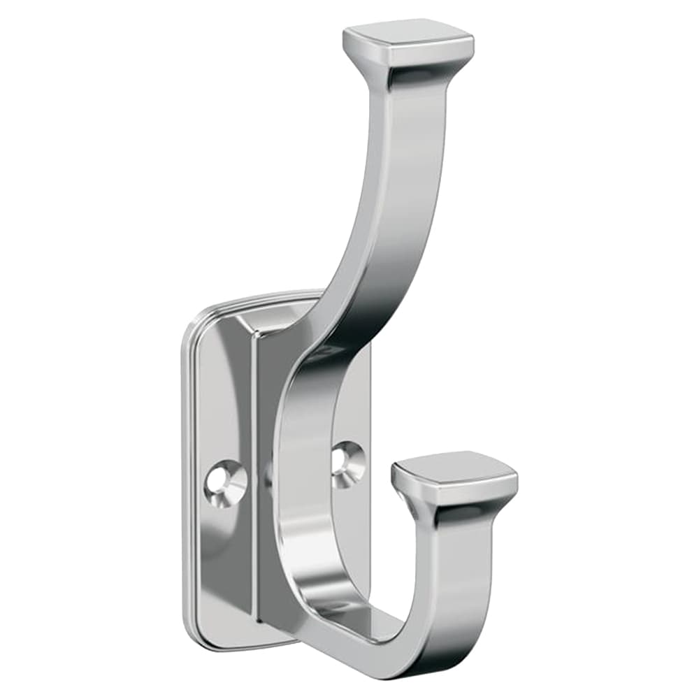 4-1/2&quot; x 4-1/2&quot; Alder Double Prong Decorative Wall Hook, Champagne Bronze Alt 1 - Image