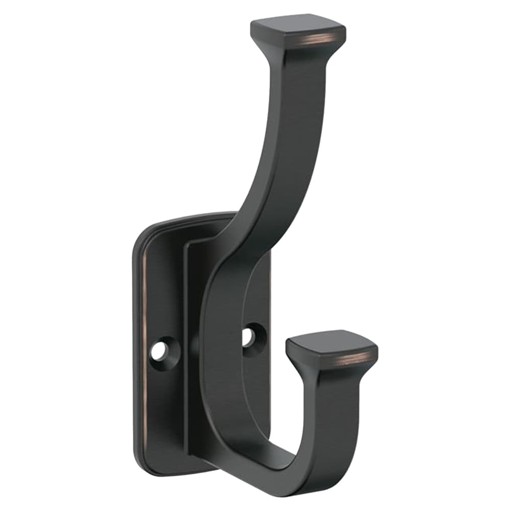 4-1/2&quot; x 4-1/2&quot; Alder Double Prong Decorative Wall Hook, Oil-Rubbed Bronze Main - Image