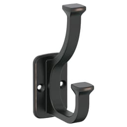 4-1/2&quot; x 4-1/2&quot; Alder Double Prong Decorative Wall Hook, Oil-Rubbed Bronze Main - Image