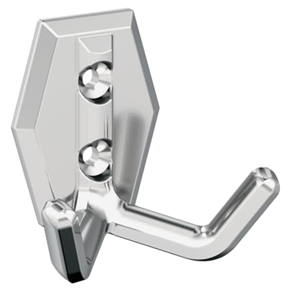 2-1/4&quot; x 2-1/4&quot; Benton Double Prong Decorative Wall Hook, Champagne Bronze Alt 1 - Image