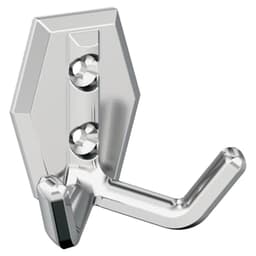 2-1/4&quot; x 2-1/4&quot; Benton Double Prong Decorative Wall Hook, Champagne Bronze Alt 1 - Image