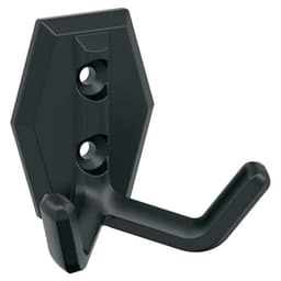 2-1/4&quot; x 2-1/4&quot; Benton Double Prong Decorative Wall Hook, Matte Black Main - Image