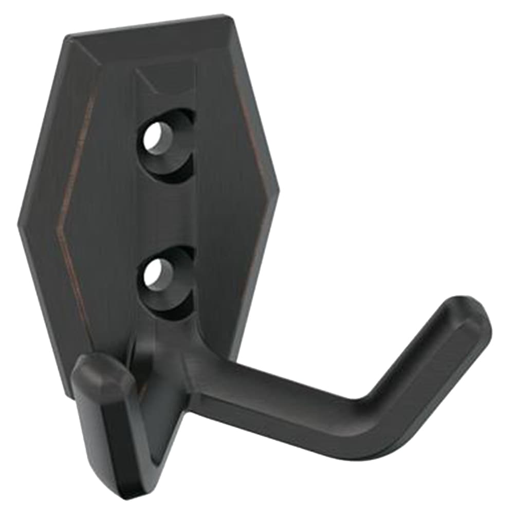 2-1/4&quot; x 2-1/4&quot; Benton Double Prong Decorative Wall Hook, Oil-Rubbed Bronze Main - Image