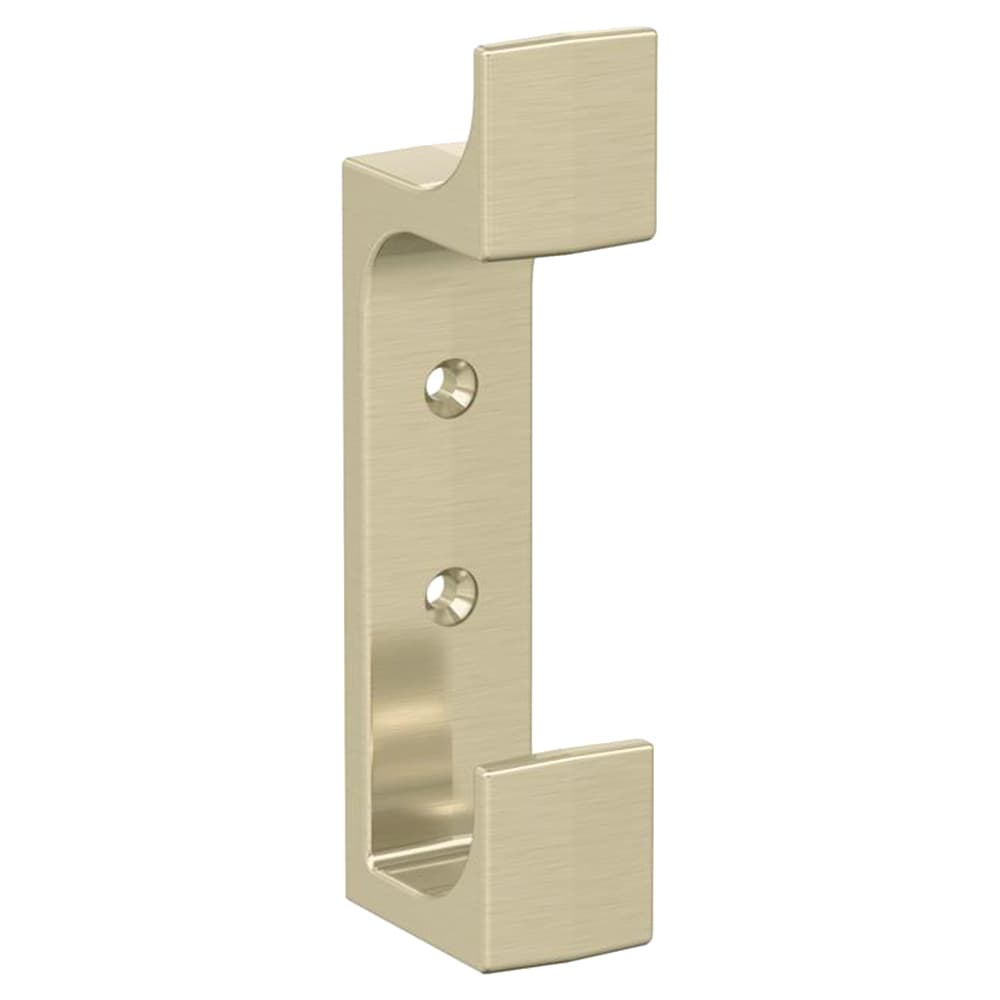 4-3/4&quot; x 4-3/4&quot; Bray Double Prong Decorative Wall Hook, Golden Champagne Main - Image