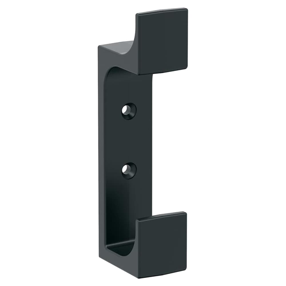 4-3/4&quot; x 4-3/4&quot; Bray Double Prong Decorative Wall Hook, Matte Black Main - Image