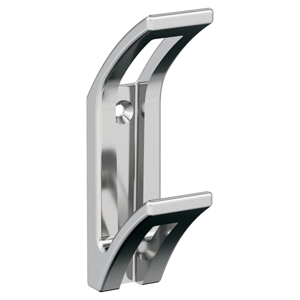 4-1/16&quot; x 4-1/16&quot; Avid Double Prong Decorative Wall Hook, Matte Black Alt 1 - Image
