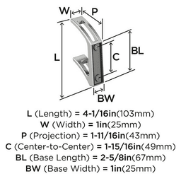 4-1/16&quot; x 4-1/16&quot; Avid Double Prong Decorative Wall Hook, Satin Nickel Alt 4 - Image