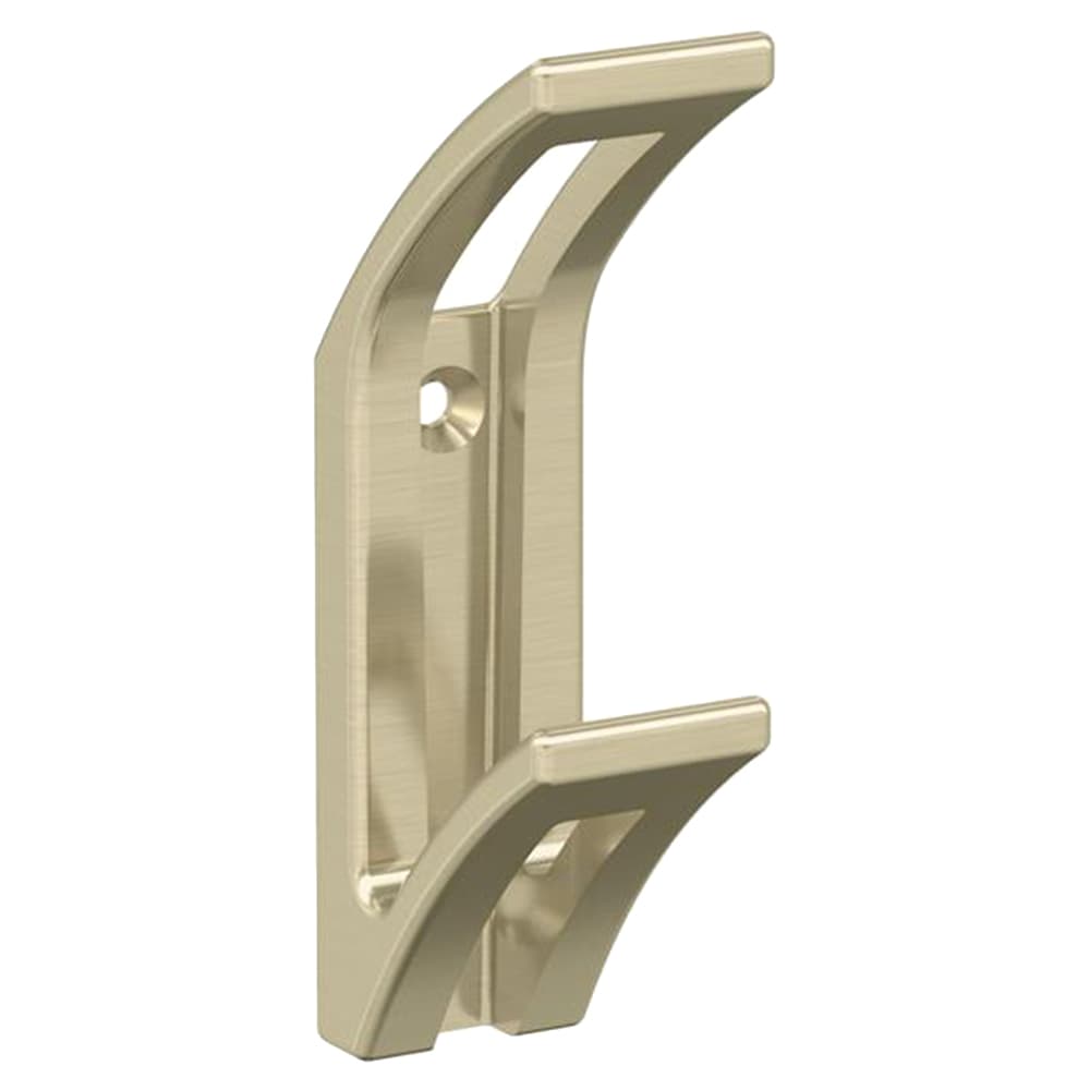 4-1/16&quot; x 4-1/16&quot; Avid Double Prong Decorative Wall Hook, Golden Champagne Main - Image