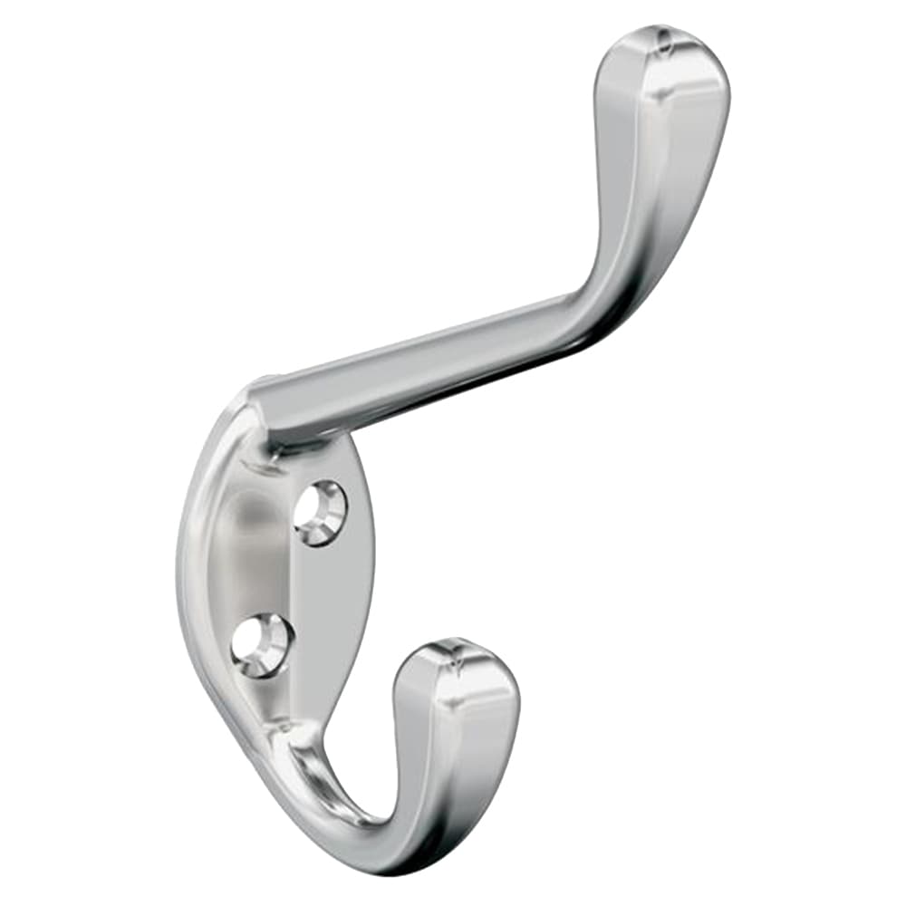 4-7/16&quot; x 4-7/16&quot; Noble Double Prong Decorative Wall Hook, Matte Black Alt 1 - Image
