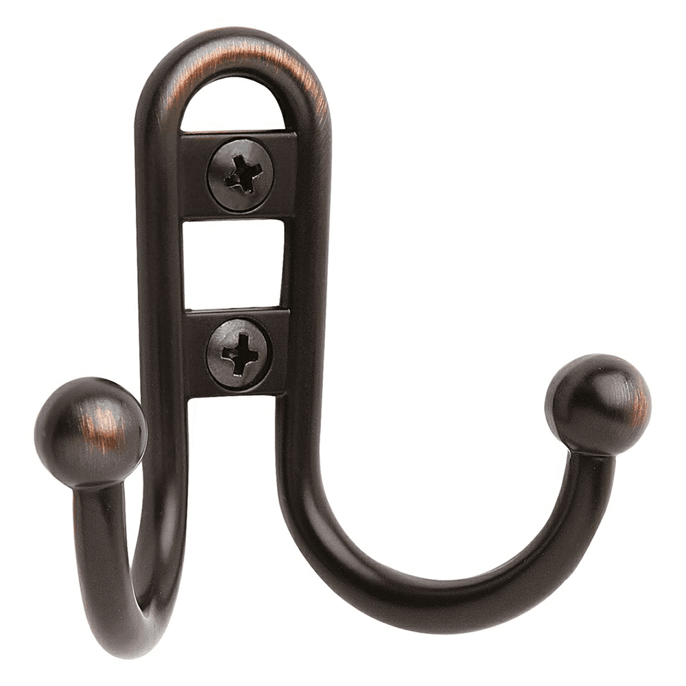 Amerock Double Prong Robe Hook - Oil-Rubbed Bronze Finish