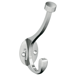 5-1/2" x 5-1/2" Adare Double Prong Decorative Wall Hook, Matte Black Finish - Alt Image 1