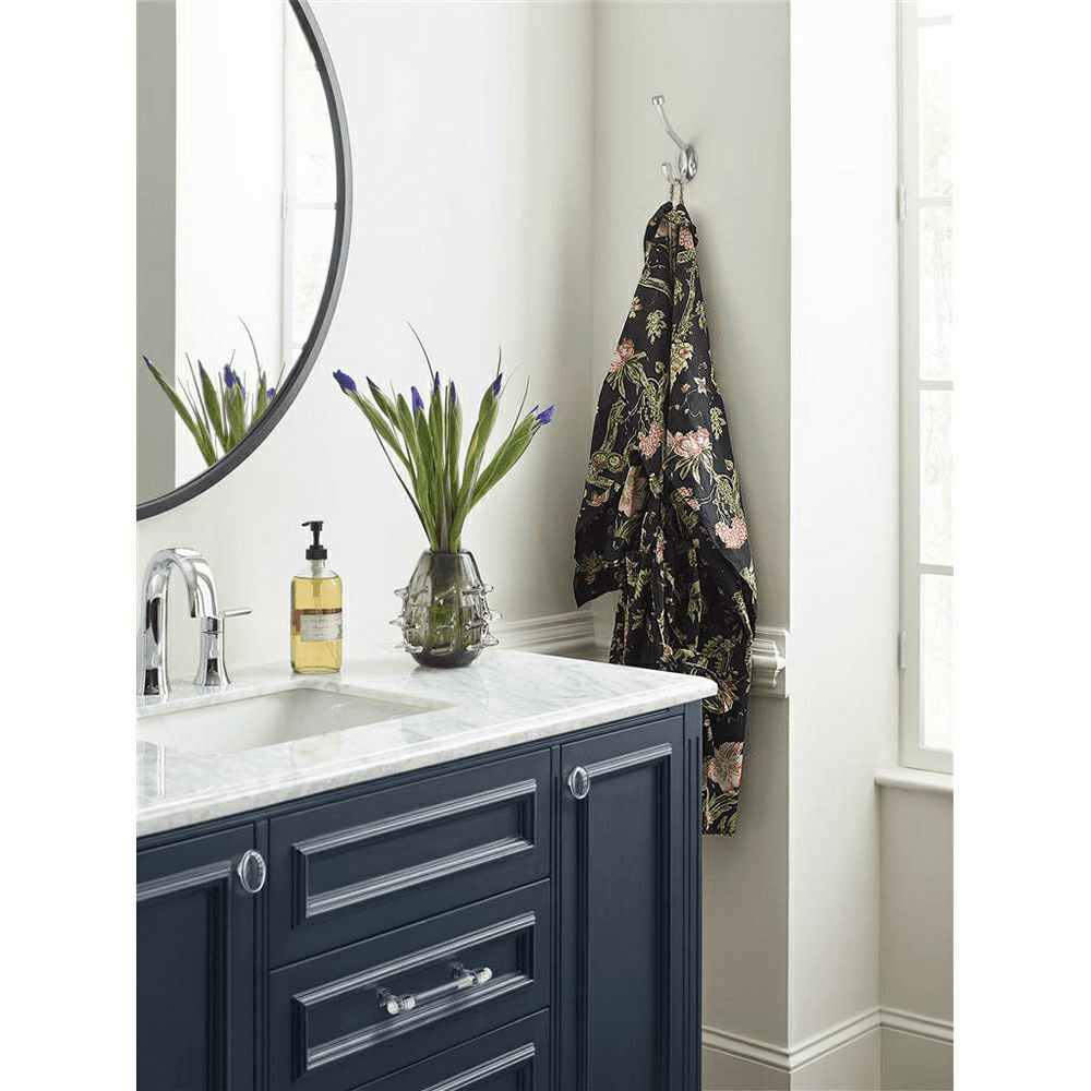 5&#45;1/2&quot; x 5&#45;1/2&quot; Adare Double Prong Decorative Wall Hook, Matte Black Finish - Alt Image 2