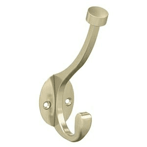 5&#45;1/2&quot; x 5&#45;1/2&quot; Adare Double Prong Decorative Wall Hook, Golden Champagne Finish - Main Image